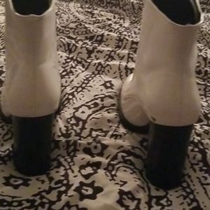 White block heel go go boots